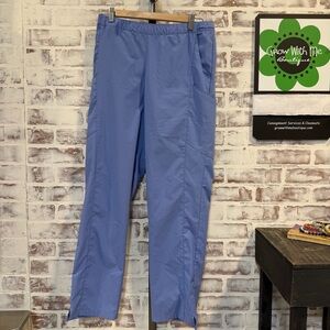 Wink Relaxed Elastic Waist scrubs  Pants - Blue large